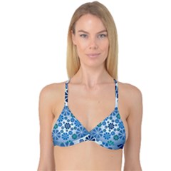 Geometric Flower Stair Reversible Tri Bikini Top by Alisyart