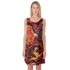 Lava Active Volcano Nature Sleeveless Satin Nightdress by Alisyart