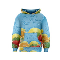 Fruit Water Bubble Lime Blue Kids  Pullover Hoodie