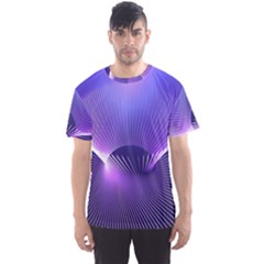 Lines Lights Space Blue Purple Men s Sport Mesh Tee