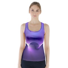 Lines Lights Space Blue Purple Racer Back Sports Top by Alisyart