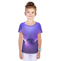 Lines Lights Space Blue Purple Kids  One Piece Tee