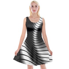 Metallic Waves Reversible Velvet Sleeveless Dress