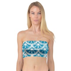 Lime Blue Star Circle Bandeau Top