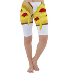 Pasta Salad Pizza Cheese Cropped Leggings  by Alisyart