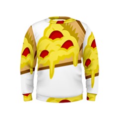 Pasta Salad Pizza Cheese Kids  Sweatshirt by Alisyart