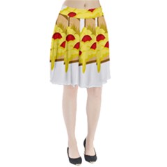 Pasta Salad Pizza Cheese Pleated Skirt by Alisyart