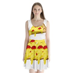 Pasta Salad Pizza Cheese Split Back Mini Dress  by Alisyart