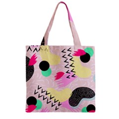 Pink Circle Red Pattern,sexy Zipper Grocery Tote Bag by Alisyart