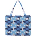 Radiating Star Repeat Blue Mini Tote Bag View1