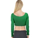 Green Beach Fractal Backdrop Background Long Sleeve Crop Top View2