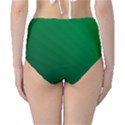 Green Beach Fractal Backdrop Background High-Waist Bikini Bottoms View2