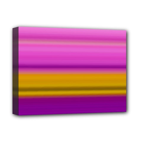 Stripes Colorful Background Colorful Pink Red Purple Green Yellow Striped Wallpaper Deluxe Canvas 16  X 12   by Simbadda