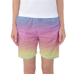 Watercolor Paper Rainbow Colors Women s Basketball Shorts by Simbadda