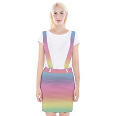 Watercolor Paper Rainbow Colors Suspender Skirt by Simbadda