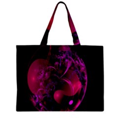 Fractal Using A Script And Coloured In Pink And A Touch Of Blue Zipper Mini Tote Bag by Simbadda