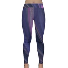 A Pruple Sweeping Fractal Pattern Classic Yoga Leggings by Simbadda