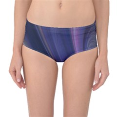A Pruple Sweeping Fractal Pattern Mid-waist Bikini Bottoms by Simbadda