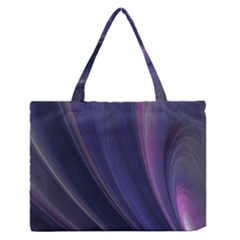 A Pruple Sweeping Fractal Pattern Medium Zipper Tote Bag