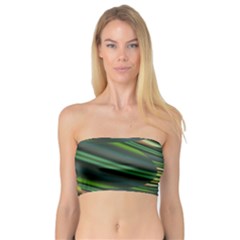 A Feathery Sort Of Green Image Shades Of Green And Cream Fractal Bandeau Top by Simbadda