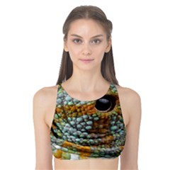 Macro Of The Eye Of A Chameleon Tank Bikini Top by Simbadda