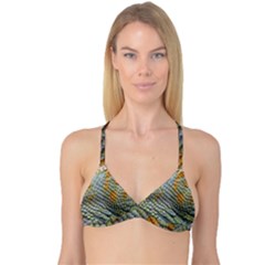 Macro Of Chameleon Skin Texture Background Reversible Tri Bikini Top