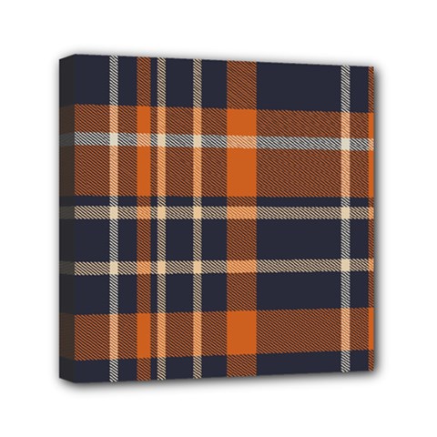 Tartan Background Fabric Design Pattern Mini Canvas 6  X 6  by Simbadda