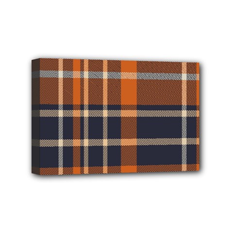 Tartan Background Fabric Design Pattern Mini Canvas 6  X 4  by Simbadda