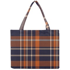 Tartan Background Fabric Design Pattern Mini Tote Bag by Simbadda