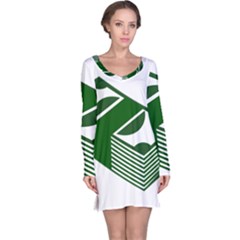 Rich Dollar Money Green Long Sleeve Nightdress by Alisyart