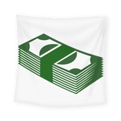 Rich Dollar Money Green Square Tapestry (small) by Alisyart
