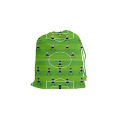 Soccer Field Football Sport Drawstring Pouches (small)  by Alisyart