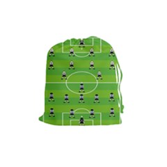 Soccer Field Football Sport Drawstring Pouches (medium)  by Alisyart