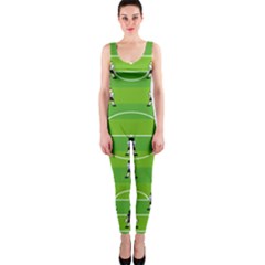 Soccer Field Football Sport Onepiece Catsuit by Alisyart