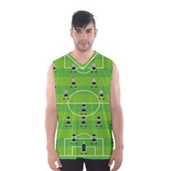 Soccer Field Football Sport Men s Basketball Tank Top by Alisyart