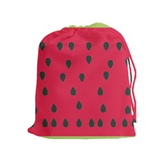 Watermelon Fan Red Green Fruit Drawstring Pouches (extra Large)
