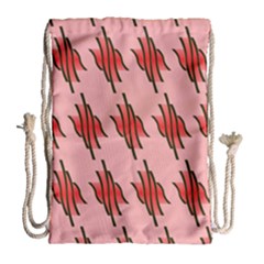 Variant Red Line Drawstring Bag (large) by Alisyart