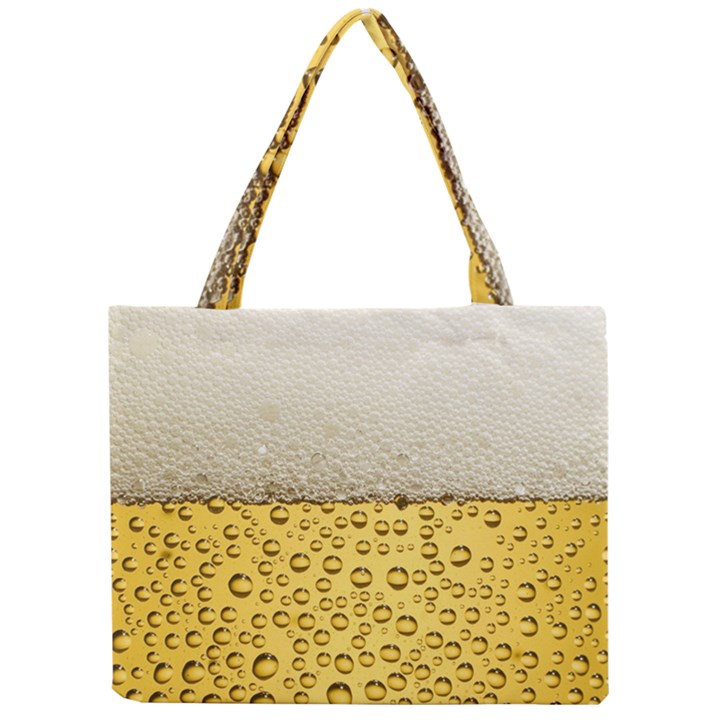 Water Bubbel Foam Yellow White Drink Mini Tote Bag