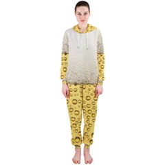 Water Bubbel Foam Yellow White Drink Hooded Jumpsuit (ladies)  by Alisyart