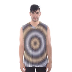 Prismatic Waves Gold Silver Men s Basketball Tank Top by Alisyart