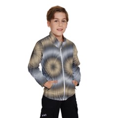 Prismatic Waves Gold Silver Wind Breaker (kids) by Alisyart