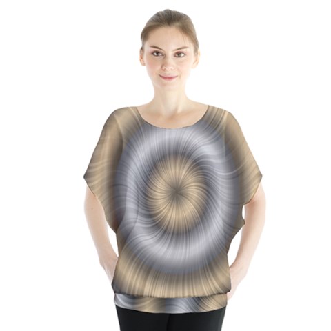 Prismatic Waves Gold Silver Blouse by Alisyart