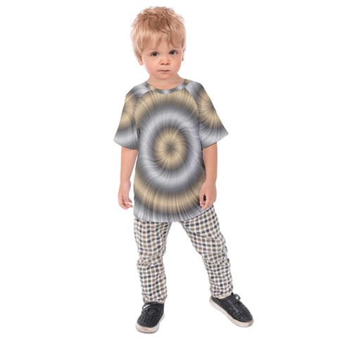 Prismatic Waves Gold Silver Kids  Raglan Tee by Alisyart