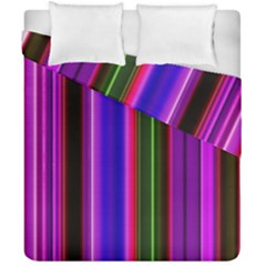 Fun Striped Background Design Pattern Duvet Cover Double Side (california King Size)