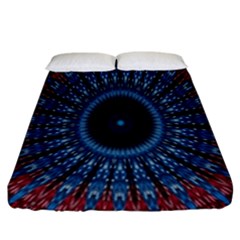 Digital Circle Ornament Computer Graphic Fitted Sheet (california King Size) by Simbadda