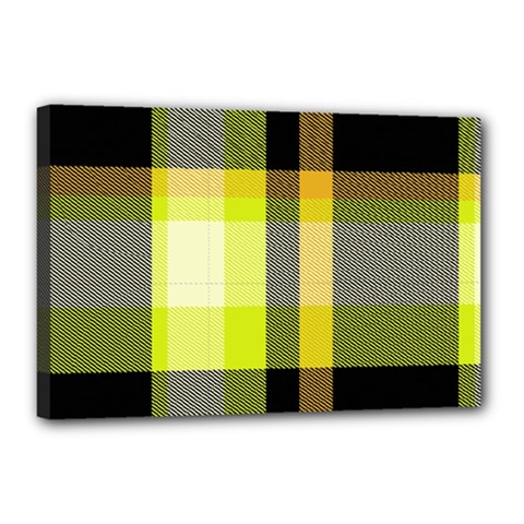 Tartan Pattern Background Fabric Design Canvas 18  x 12 