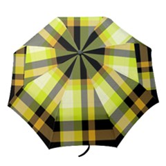 Tartan Pattern Background Fabric Design Folding Umbrellas