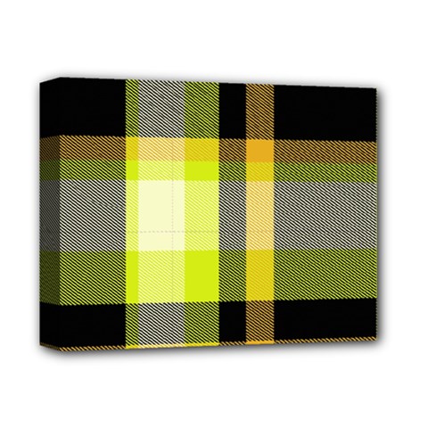 Tartan Pattern Background Fabric Design Deluxe Canvas 14  x 11 