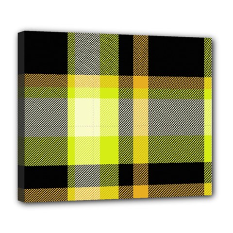 Tartan Pattern Background Fabric Design Deluxe Canvas 24  x 20  