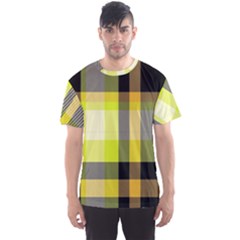 Tartan Pattern Background Fabric Design Men s Sport Mesh Tee